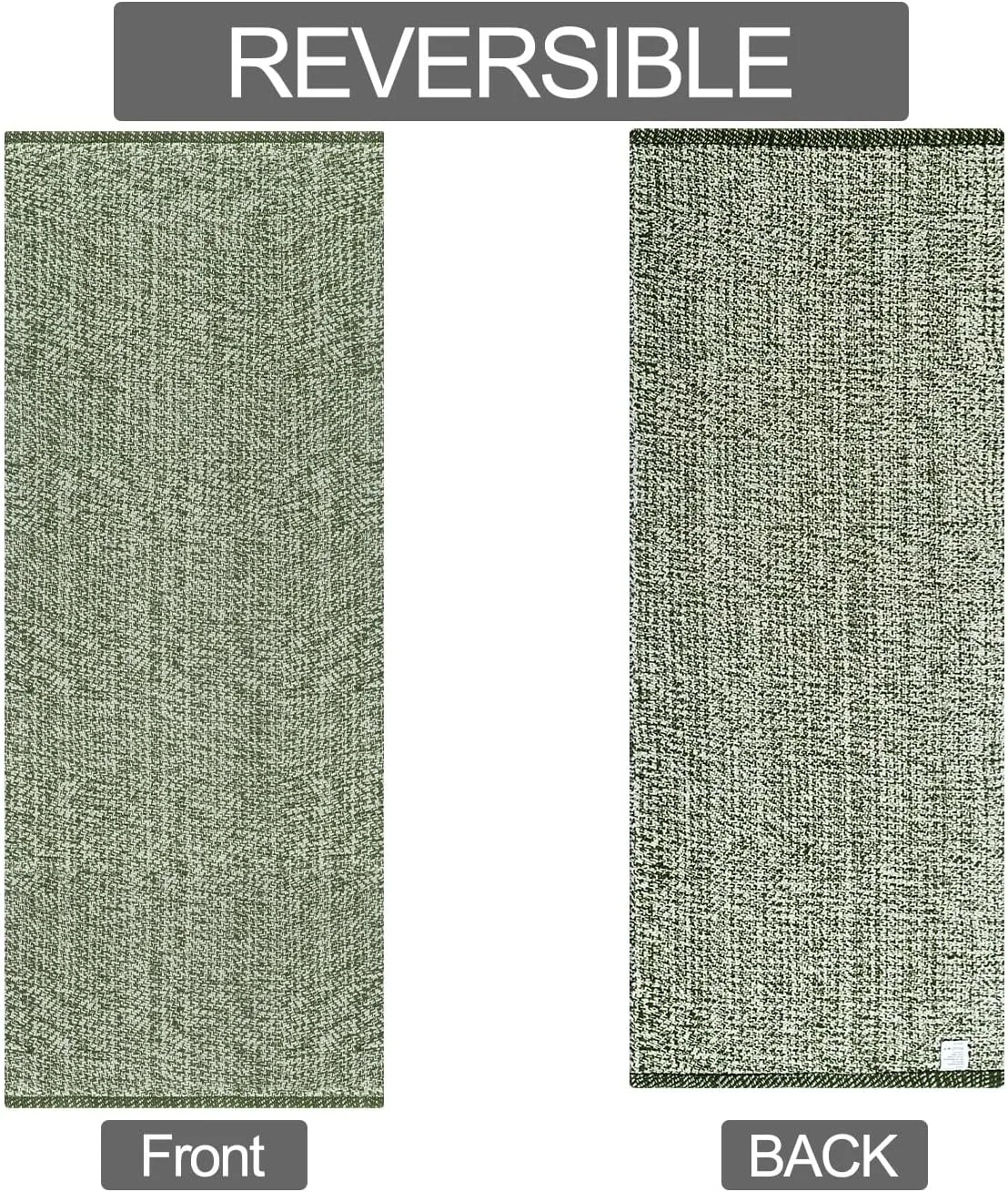 Boho Bathroom Rug,2'x4.3'Olive Green Washable Kitchen Rug Reversible Entryway Rug Throw Rug Farmhouse Hallway Rug Bedroom Floor Carpet for Foyer Bathroom Living Room