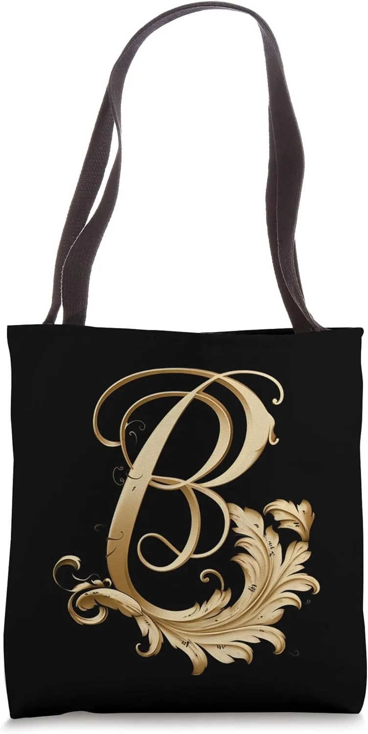 Boho Chic Floral Wreath Latter B Cute Boho Tote Bag