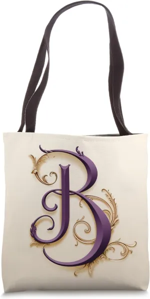 Boho Chic Floral Wreath Latter B Cute Pastel Tote Bag