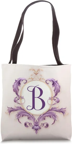 Boho Chic Floral Wreath Latter M Cute Pastel Tote Bag