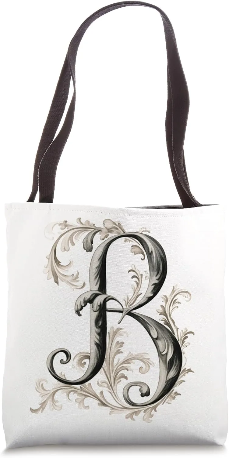 Boho Chic Floral Wreath Latter M Cute Pastel Tote Bag
