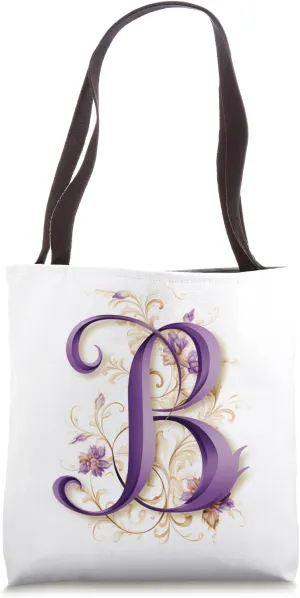 Boho Chic Floral Wreath Latter M Cute Pastel Tote Bag