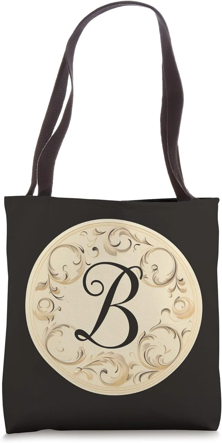 Boho Chic Floral Wreath Latter M Cute Pastel Tote Bag