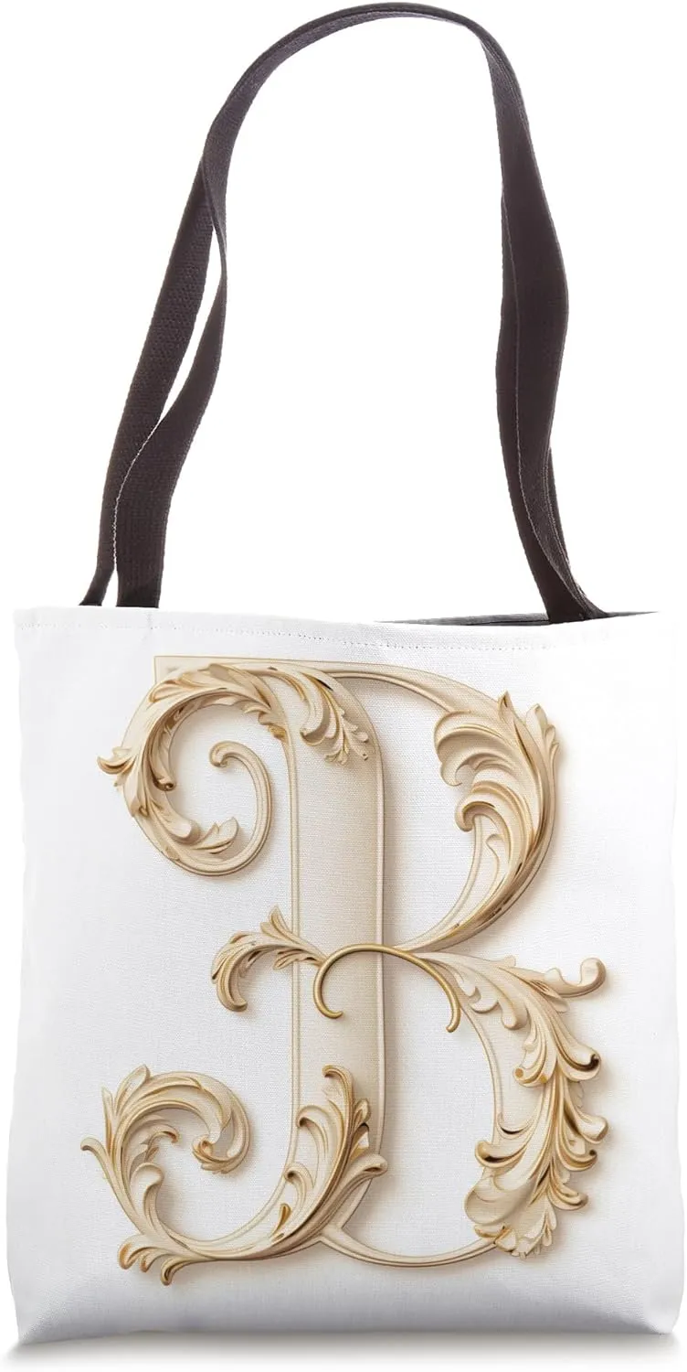 Boho Chic Floral Wreath Latter M Cute Pastel Tote Bag