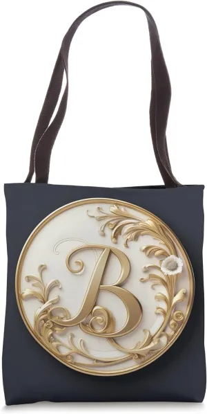 Boho Chic Floral Wreath Latter M Cute Pastel Tote Bag