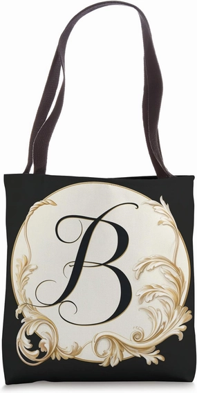 Boho Chic Floral Wreath Latter M Cute Pastel Tote Bag