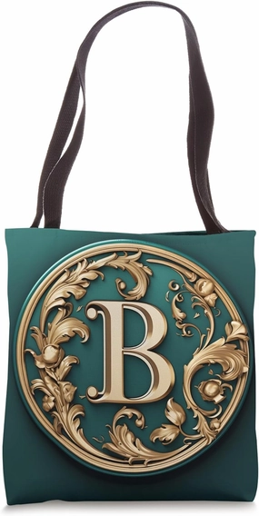 Boho Chic Floral Wreath Latter M Cute Pastel Tote Bag