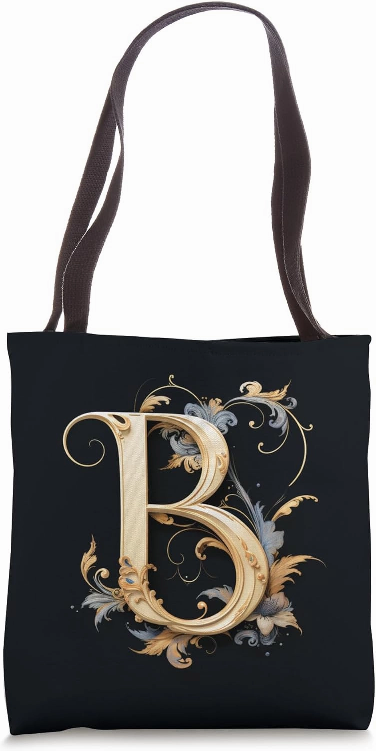 Boho Chic Floral Wreath Latter M Cute Pastel Tote Bag