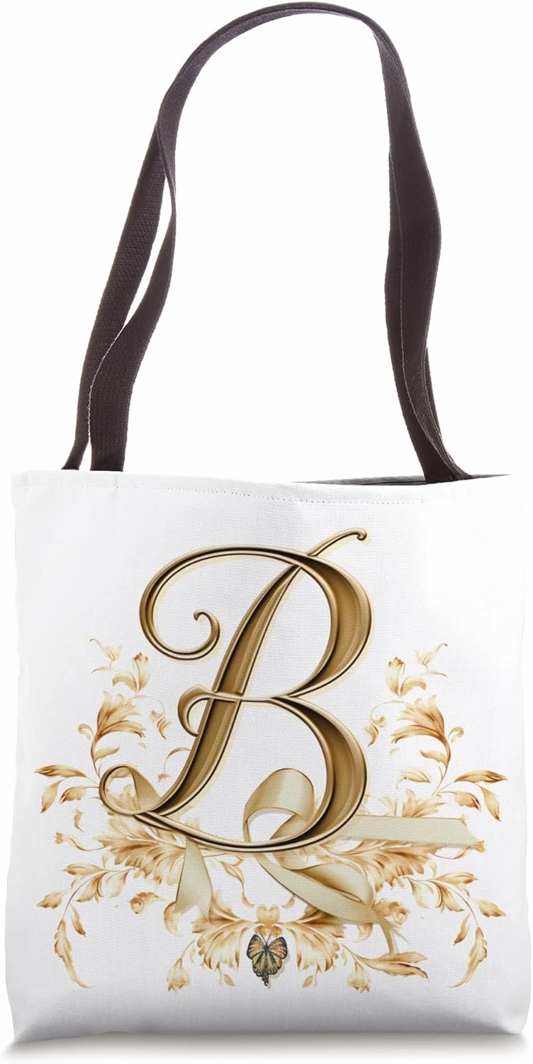 Boho Chic Floral Wreath Latter M Cute Pastel Tote Bag