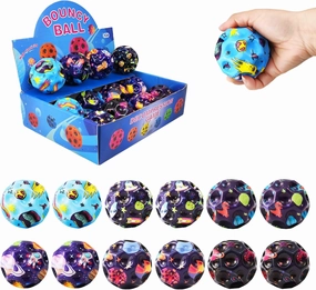 Bouncy Ball, Colorful Big Super Bouncy Astro Balls, Extreme High Bouncing Balls for Kids,Fun Kids Lightweight Foam Jump Balls for Outside, Improve Hand Eye Coordination Ability (12 Pack)