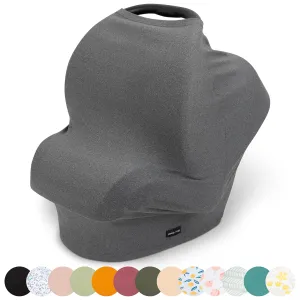 Breathable Nursing Cover Up and Car Seat Cover for Babies Simka Rose - Breastfeeding Cover for Baby Boy & Girl - Adjustable Stretchy Infant Carseat Canopy Carrier Cover for Summer - Must Have Registry