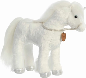 Breyer Aurora® Exquisite Xavier Stuffed Animal - Realistic Detailing - Imaginative Play - White 13 Inches