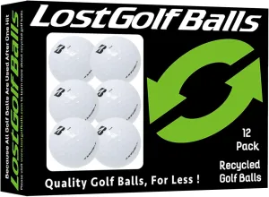 Bridgestone Tour B X Golf Balls (12 Pack) - Mint Quality, Used Golf Balls Refinished by Lostgolfballs.com, Like New with No Logos