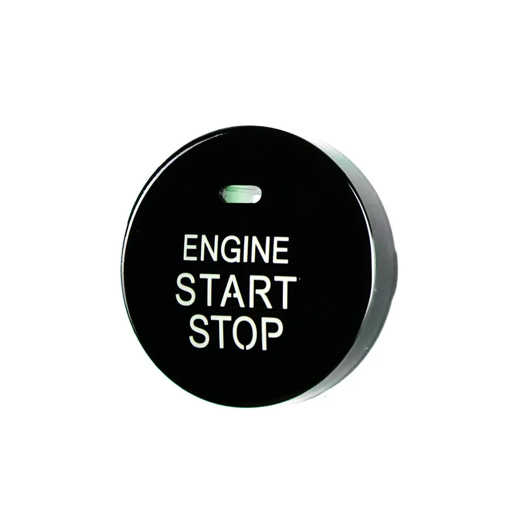 Bright Black Car Start Stop Engine Ignition Cover Auto Button Case Replacement for Lexus Toyota Subaru with Light Hole