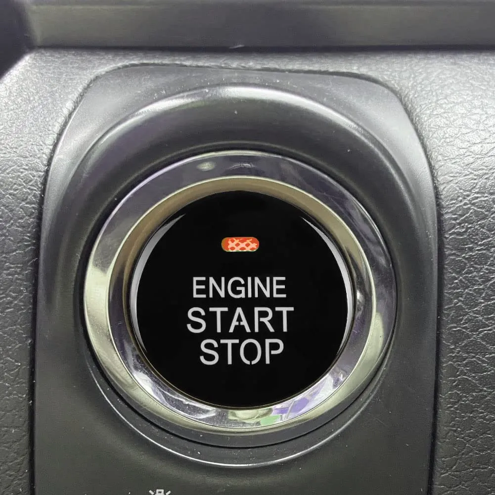 Bright Black Car Start Stop Engine Ignition Cover Auto Button Case Replacement for Lexus Toyota Subaru with Light Hole