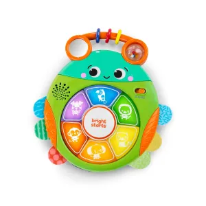 Bright Starts Safari Surprise Multisensory Toy, Light-Up Electronic Baby Toy with Animal Sounds and Melodies, Press for Cause and Effect Discovery, Unisex, 6 Months 