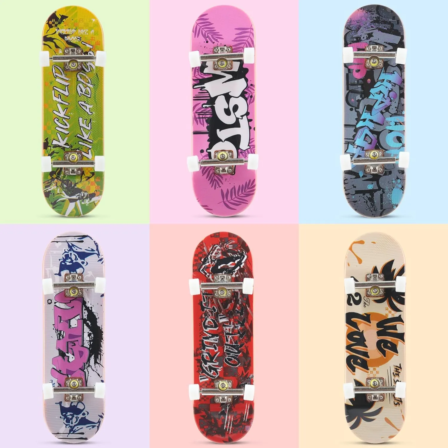 BROKIG TechToy Finger Skateboards Park for Kids,Mini Fingerboard Skatepark Training Finger Boards Toys Ramp Set Kit Boys Gift (HB11)
