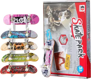 BROKIG TechToy Finger Skateboards Park for Kids,Mini Fingerboard Skatepark Training Finger Boards Toys Ramp Set Kit Boys Gift (HB11)