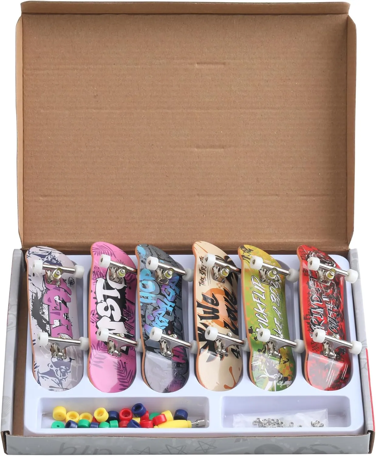BROKIG TechToy Finger Skateboards Park for Kids,Mini Fingerboard Skatepark Training Finger Boards Toys Ramp Set Kit Boys Gift (HB11)