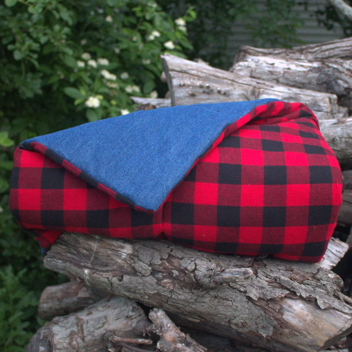Buffalo Check and Denim Teepee Mat