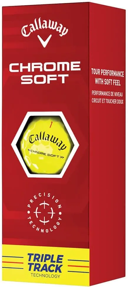 Callaway Golf 2022 Chrome Soft Golf Balls (True Track (Red/Blue)