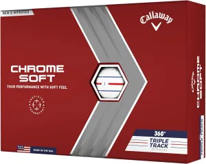 Callaway Golf Chrome Soft Golf Balls (2022 Version, 360 Triple Track, White)