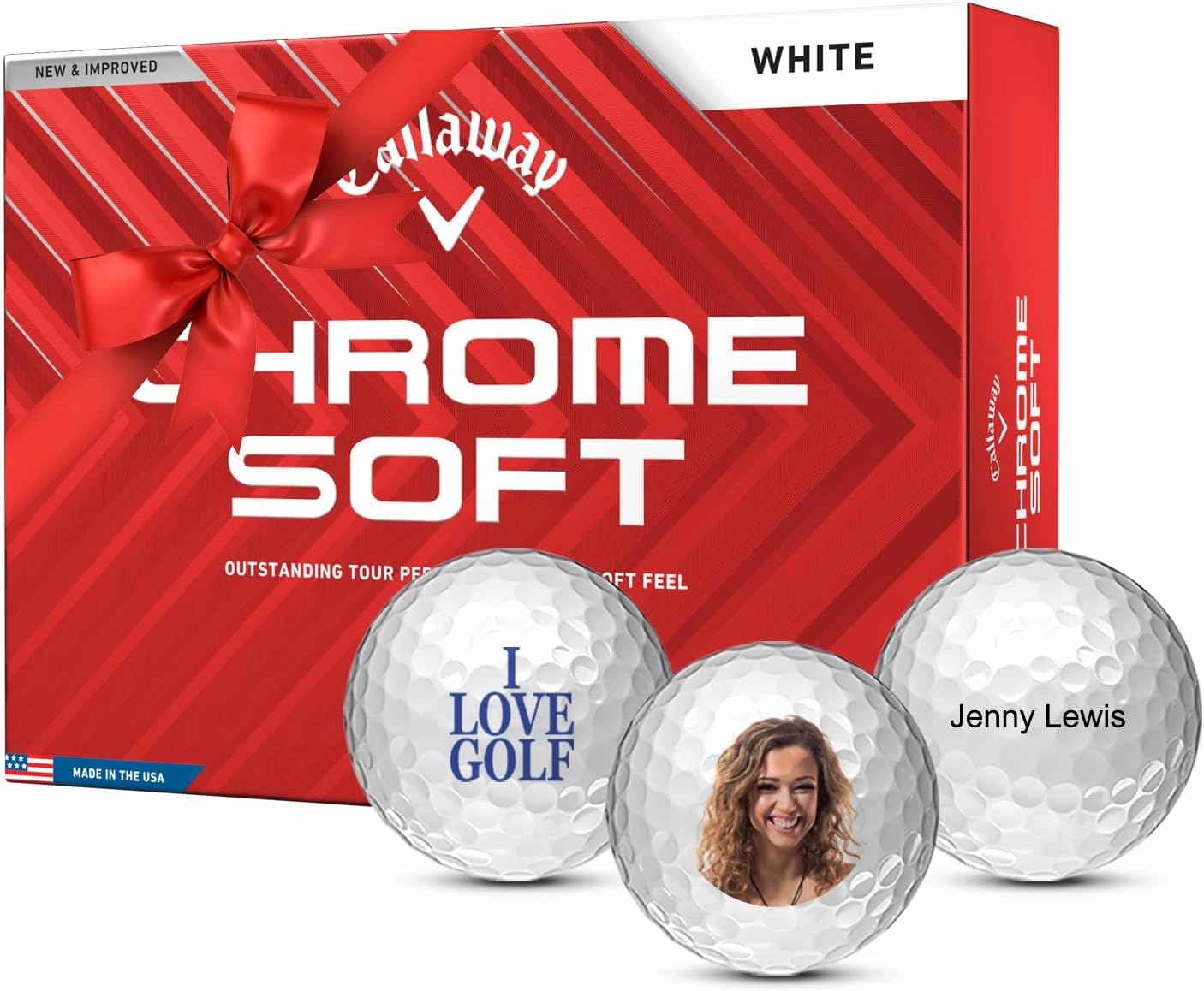 Callaway Chrome Soft Custom Personalized Golf Balls (One Dozen)