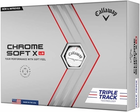 Callaway Golf Chrome Soft X LS Golf Balls (Triple Track (White)