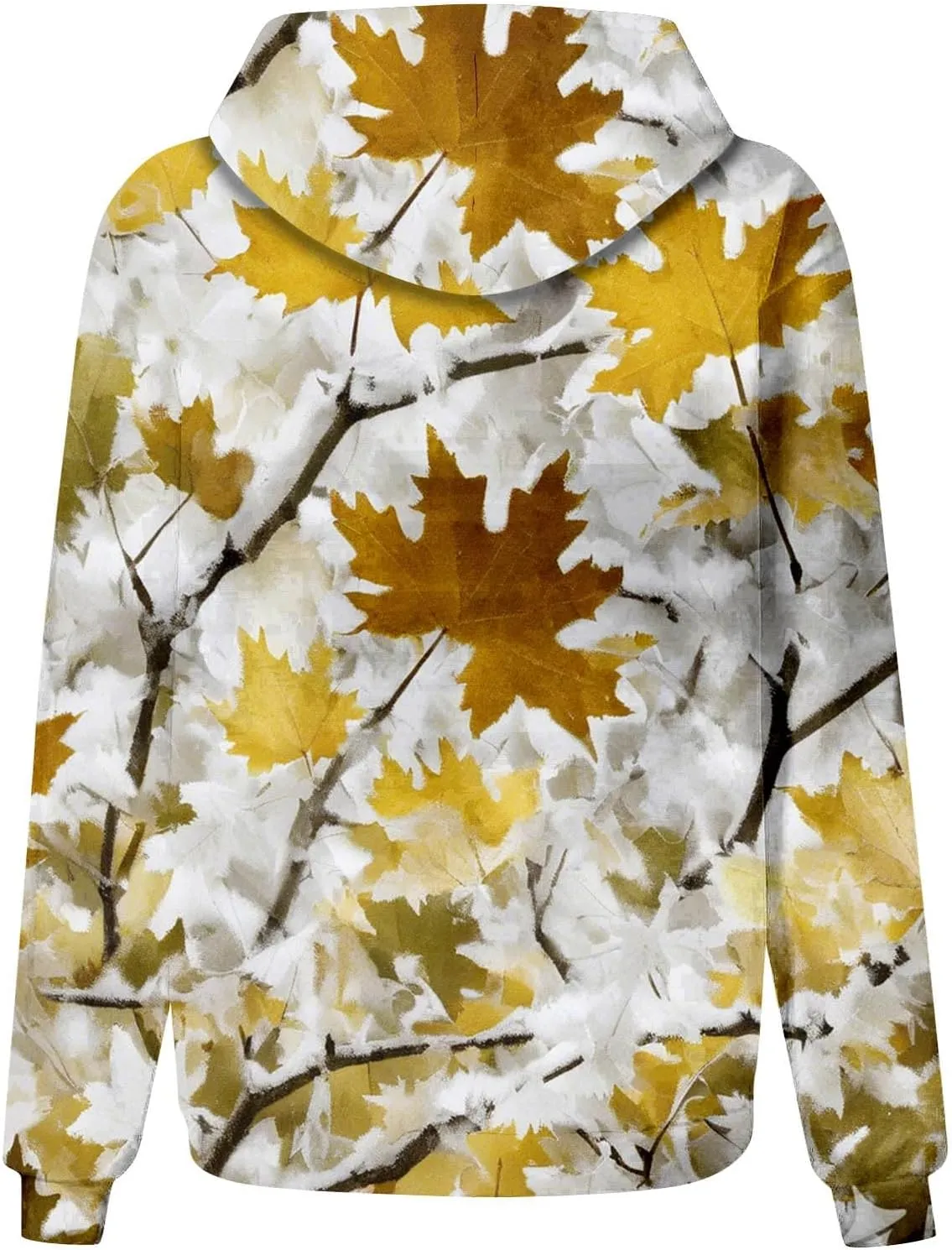Camo Hoodie Womens Fall Fashion 2024 Trendy Camo Sweatsuits Oversized Long Sleeve Maple Leaf Print Fle