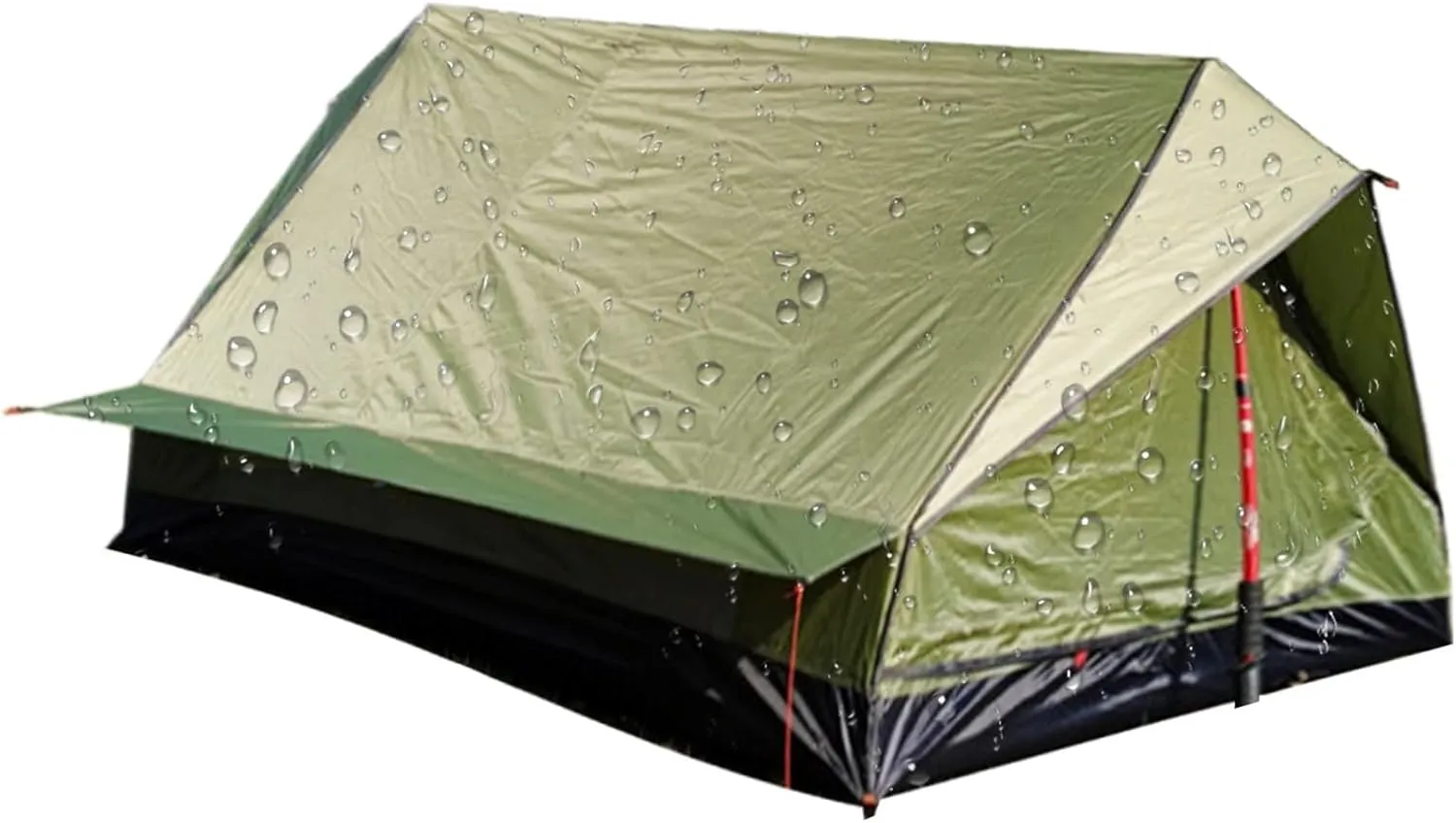 Camping Tent, Lightweight Tent, Portable Rodless Hiking Shelter, Weatherproof Construction, Breathable & Ventilated, Green,Brown,White, for Backpacking and Outdoor Adventures