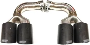 Car Accessories Muffler Compatible For Porshce Compatible For Cayenne Exhaust Tips Tail Tip(9Y0 Carbon Techart)