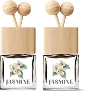 Car Air Freshener | Jasmine Scent Car Fresheners for Women & Men | Long Lasting Fragrance Car Scents | Air Diffuser with Car Vent Clip (2 Pack)