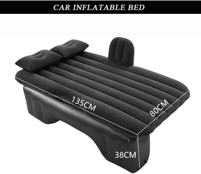 Car Air Mattress for Cadillac Escalade 2000–2006, Inflatable Back Seat Sleeping Pad with Pump & 2 Pillows, Folding Portable Camping Bed for Travel& Road Trips,Blue