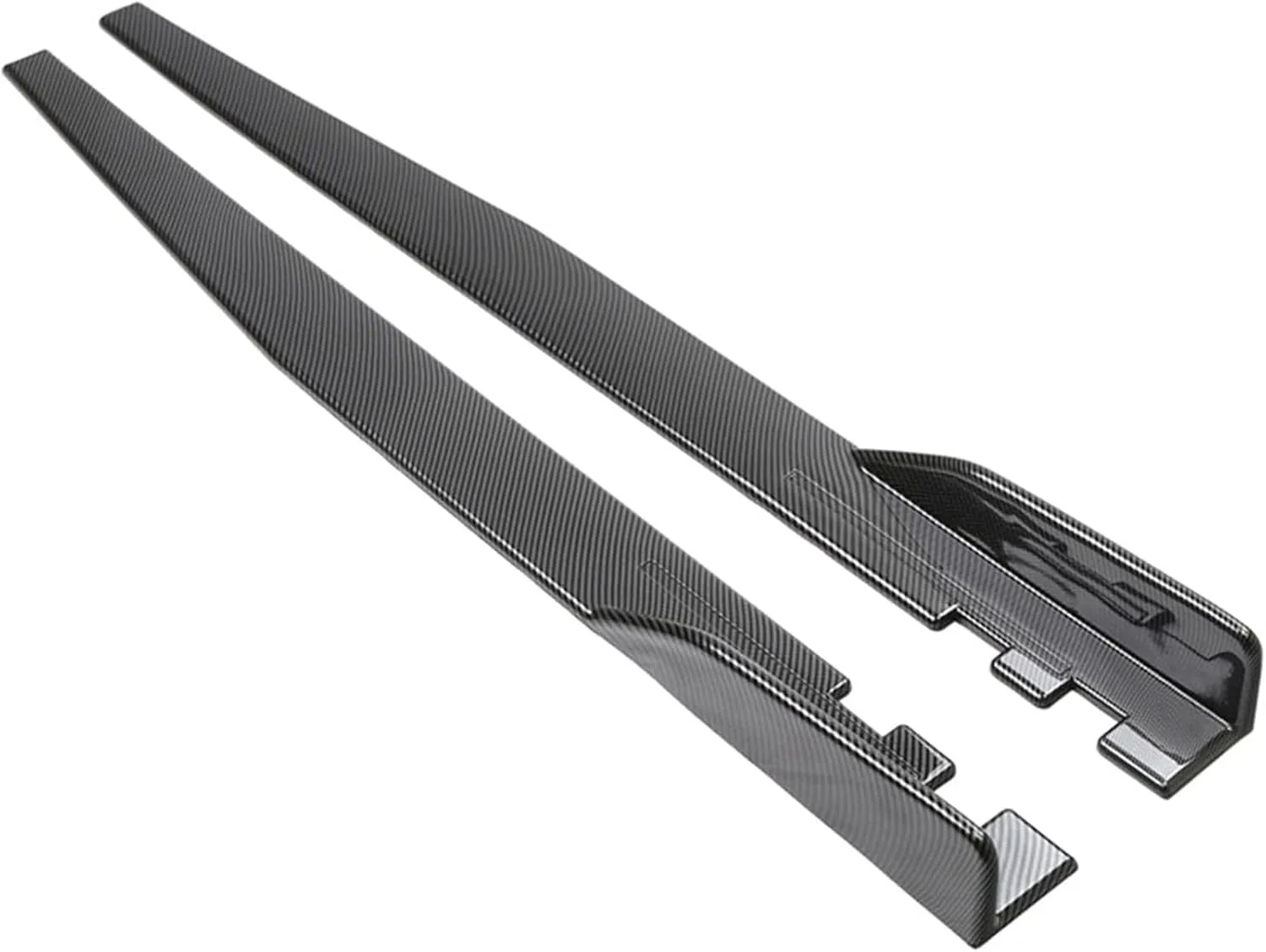 Car Body Side Skirts for Nissan Kicks 2017 2018 2019 2020 2021 2022 2023 2024, Side Skirts Extension Rocker Panel Splitter Lip, Bright Carbon Fiber