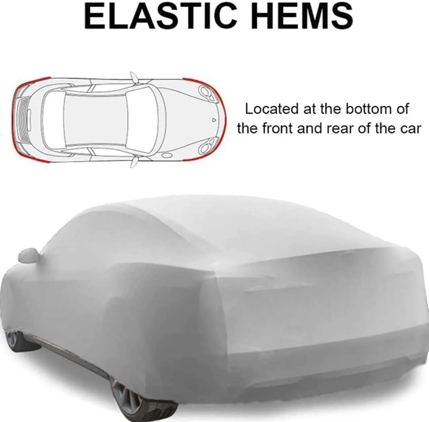 Car Cover for Lamborghini Miura P400 3.9L V12 1966-1969, Car Cover Super Soft Tarpaulin Dustproof Elastic All Weather Protection with Logo Indoor for Underground Garage Show,Grey