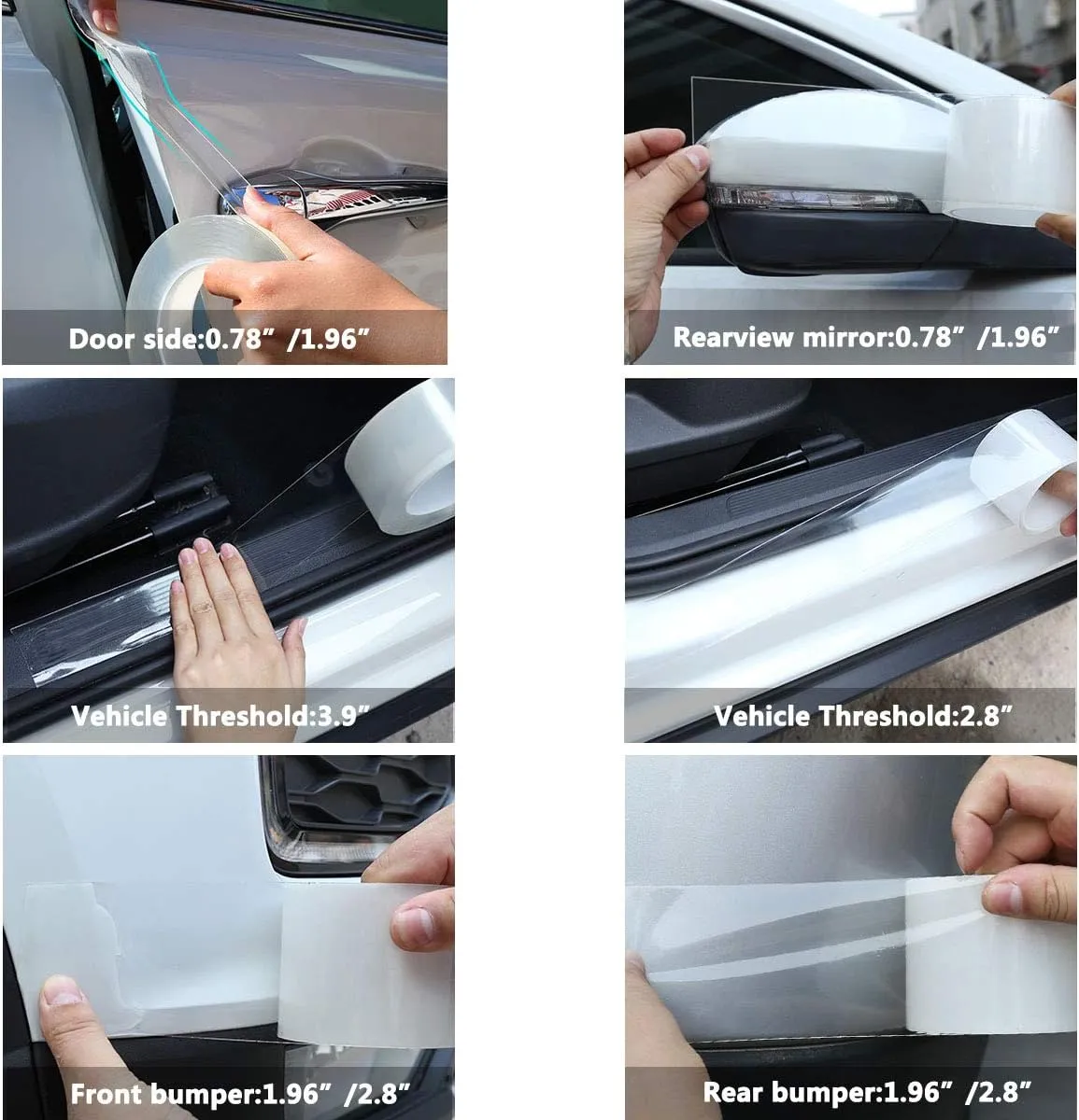Car Door Invisible Anti-Collision Self Adhesive Seal Strip Seal Weather Strip Scratch Resistant Transparent Fit for Most Car, Protect the Car Body and Door(33Ft x 4In)