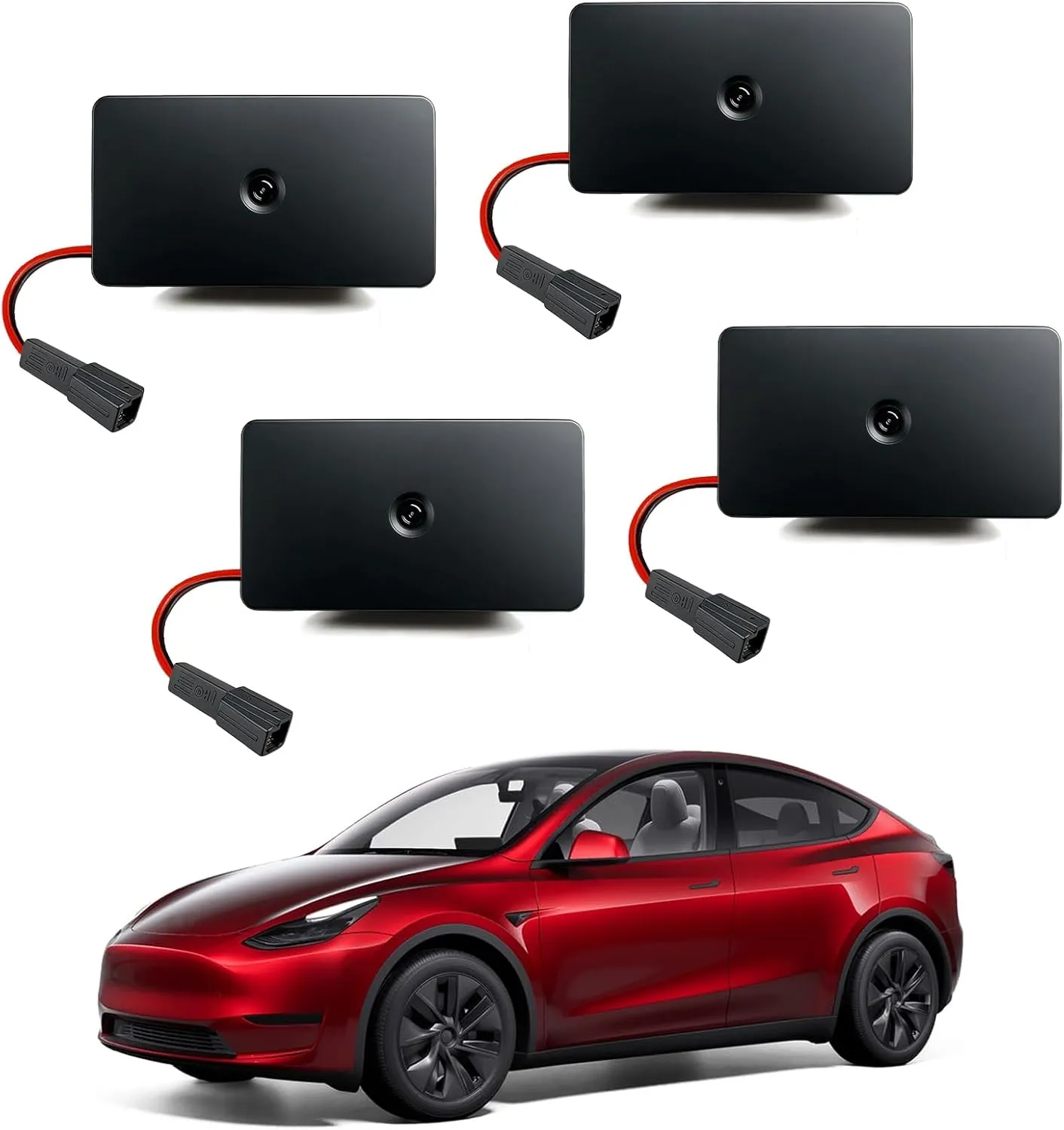 Car Door Lights Logo Projector Compatible with Tesla Accessories for Model Y 3 X S, 2025 Upgraded OEM Style Puddle Lights, Ultra-Bright HD Car Welcome Light No Fade 3D Laser Ghost Shadow Light(2 Pack)