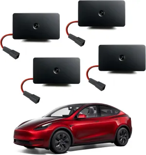 Car Door Lights Logo Projector Compatible with Tesla Accessories for Model Y 3 X S, 2025 Upgraded OEM Style Puddle Lights, Ultra-Bright HD Car Welcome Light No Fade 3D Laser Ghost Shadow Light(2 Pack)