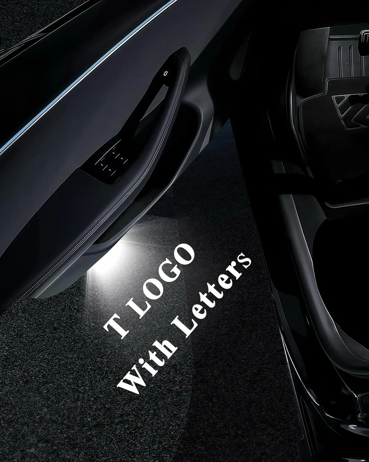 Car Door Lights Logo Projector Compatible with Tesla Accessories for Model Y 3 X S, 2025 Upgraded OEM Style Puddle Lights, Ultra-Bright HD Car Welcome Light No Fade 3D Laser Ghost Shadow Light(2 Pack)