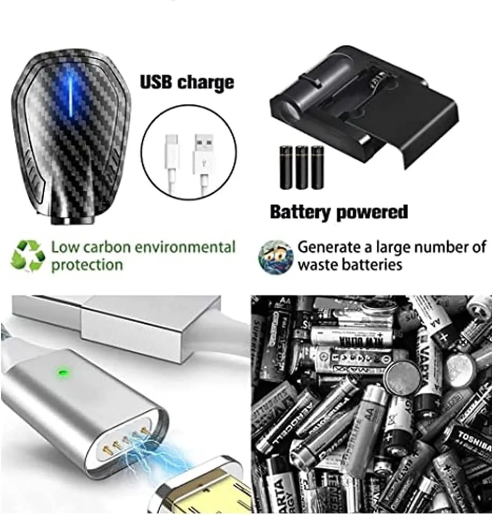 Car Door Lights,2Pcs Car Door LED Logo Projector Lights,Rechargeable Wireless Car Door Step Courtesy Welcome Lights Shadow Ghost Lights Fit for All Cars (Including 6 Pairs Logo Slides)