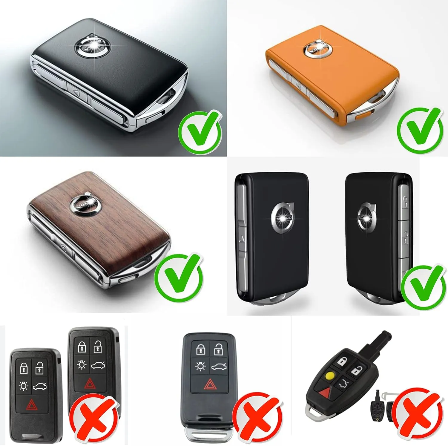 Car Key Fob Cover for Volvo XC90, XC60, XC40, S60, S90, V90, Polestar 1, Polestar 2, Polestar 3，