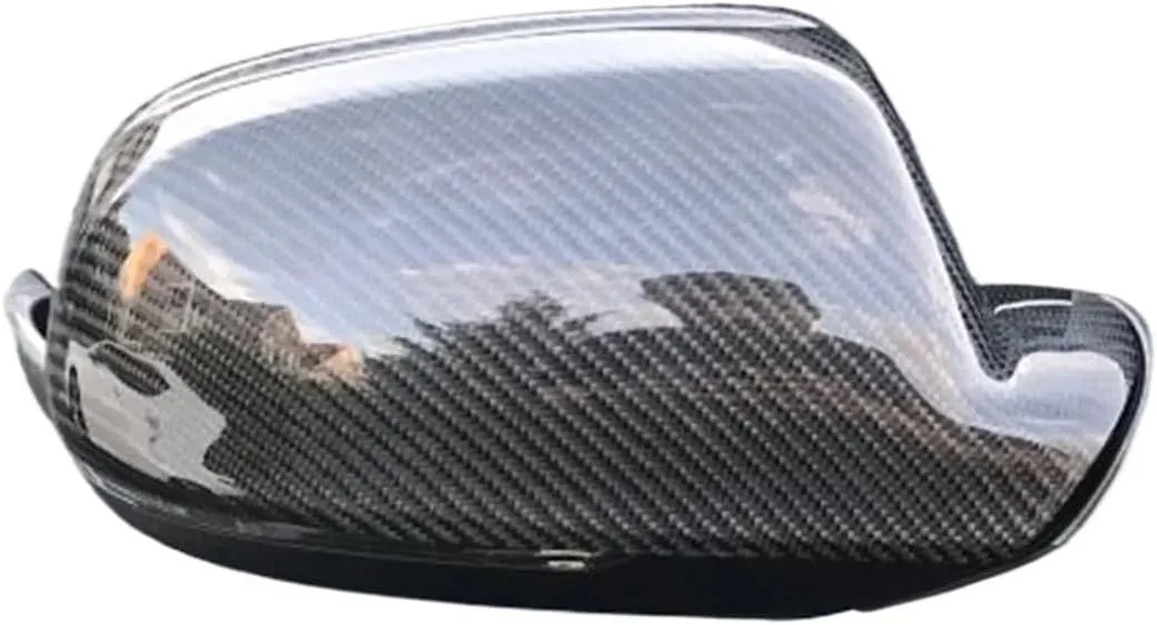Car Mirror Cover Compatible with A3 8P A4 A5 B8 B8.5 Q3 A6 C6 4F S6 Signal Light Protection Cover SQ3 Rearview Mirror Cover A8 D3 8K (Color : Bright Black-B8.5), liuz8819himing