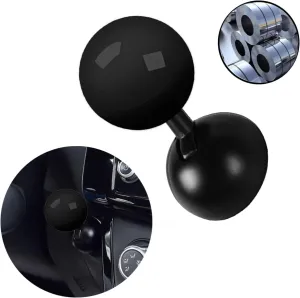 Car One-Touch Start Button with Push-to-Start Rocker Lever, Engine Start/Stop Joystick, and Full Metal Ball-bar Starter Cover for Decorative Accessories (Metal Ball - Black)