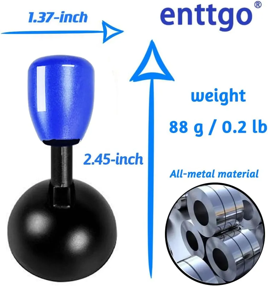 Car One-Touch Start Button with Push-to-Start Rocker Lever, Engine Start/Stop Joystick, and Full Metal Ball-bar Starter Cover for Decorative Accessories (Metal Ball - Black)