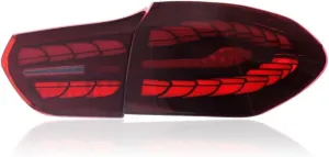 Car Rear Tail Light Compatible with 1 Series F52 2016 2017 2018 2019 2020 2021 2022 Car Taillight Assembly Reverse Running Lights Trailer Lamps Turning Signal(Smoked)