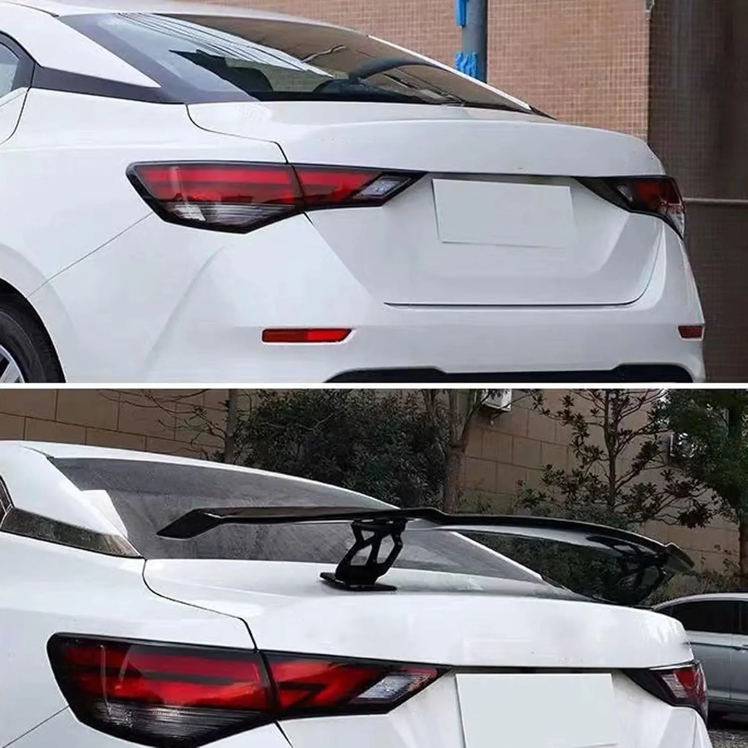 Car Spoiler for Daewoo Nexia (KLETN, Facelift 2008) 2008 2009 2010 2011 2012 2013, Rear Boot Trunk Spoiler Quick Installation Saves Fuel Consumption Car Accessories,Bright Black