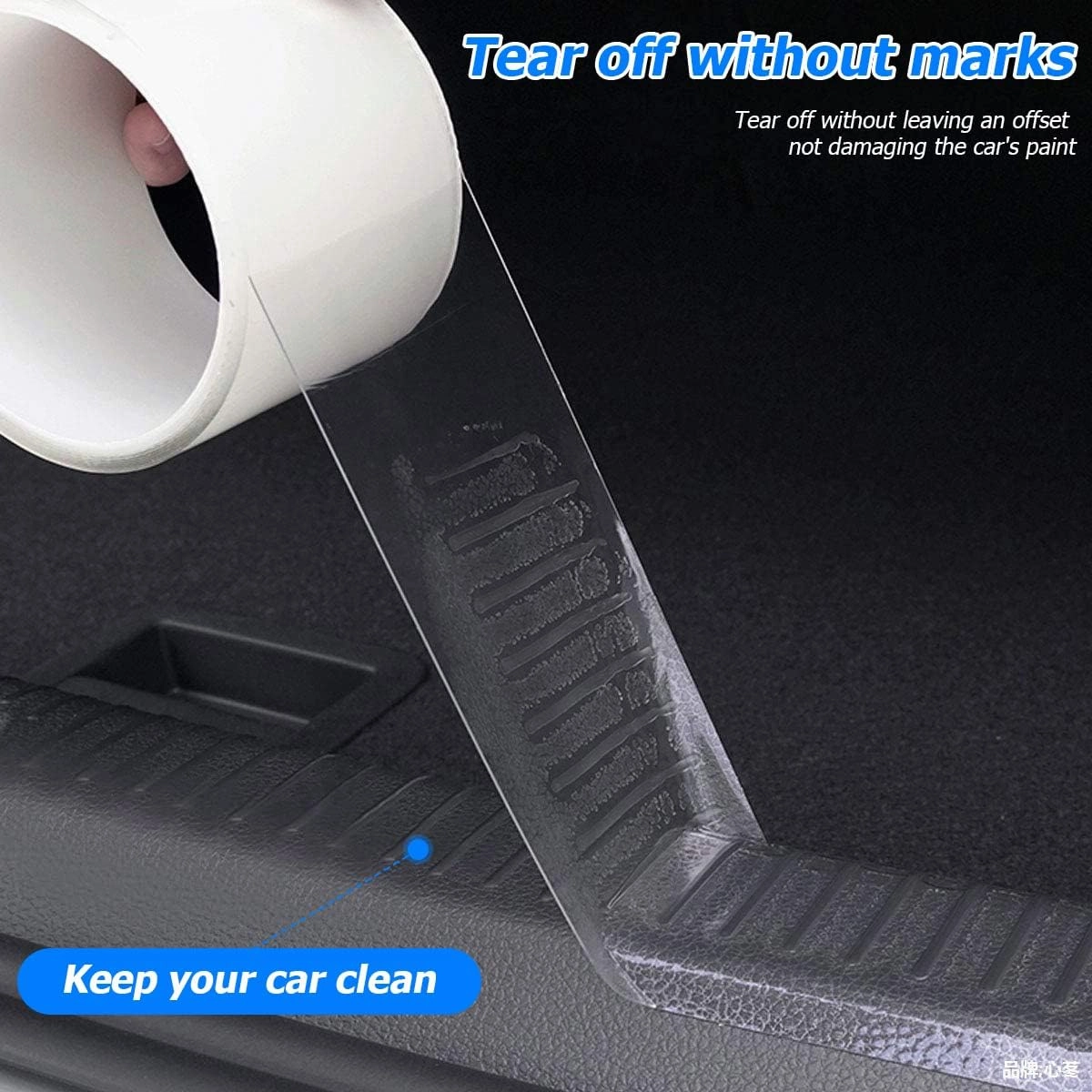Car Door Edge Entry Guards, 5D Carbon Fiber Anti-Collision Waterproof Protector Tape, Scratch Cover Strip Sticker for Car Door Sill Rear Bumper, Automotive Exterior Accessories for Most Cars