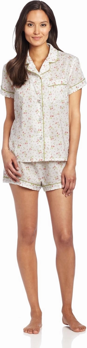 Carole Hochman Women's Rosebuds Boxer Pajama Set