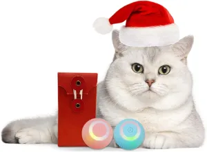 Cat Ball Toy, Interactive Cat Toys, Automatic Motion Activated Moving Ball Hide and Seek Game for Indoor Exercise，Gifts for Halloween Christmas