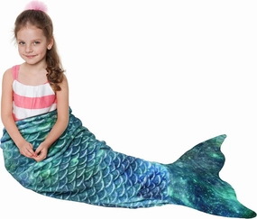 Catalonia Kids Mermaid Tail Blanket, Cozy Mermaid Sleeping Bag for Girls, Fish Scale Pattern, Mermaid Gift for Girls